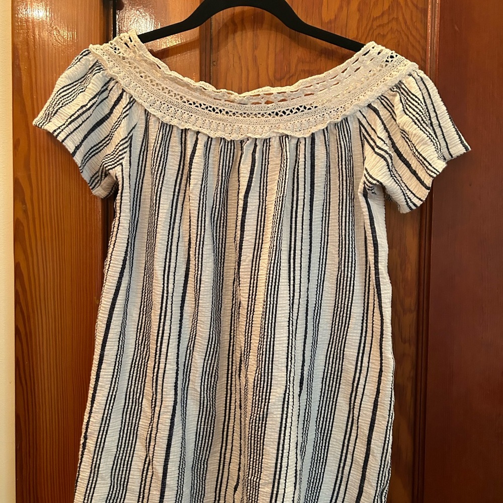 Zara off the shoulder babydoll dress